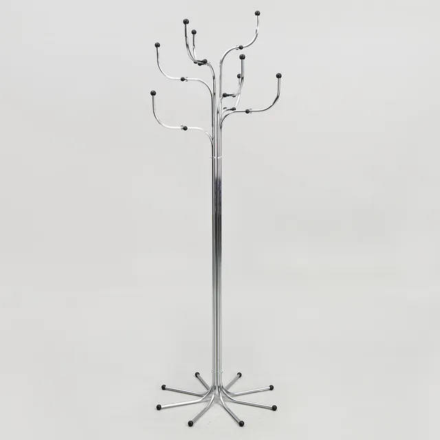 SIDSE WERNER. Tamburmajor, "Coat tree" för Fritz Hansen, Danmark, formgiven 1971, förkromad.