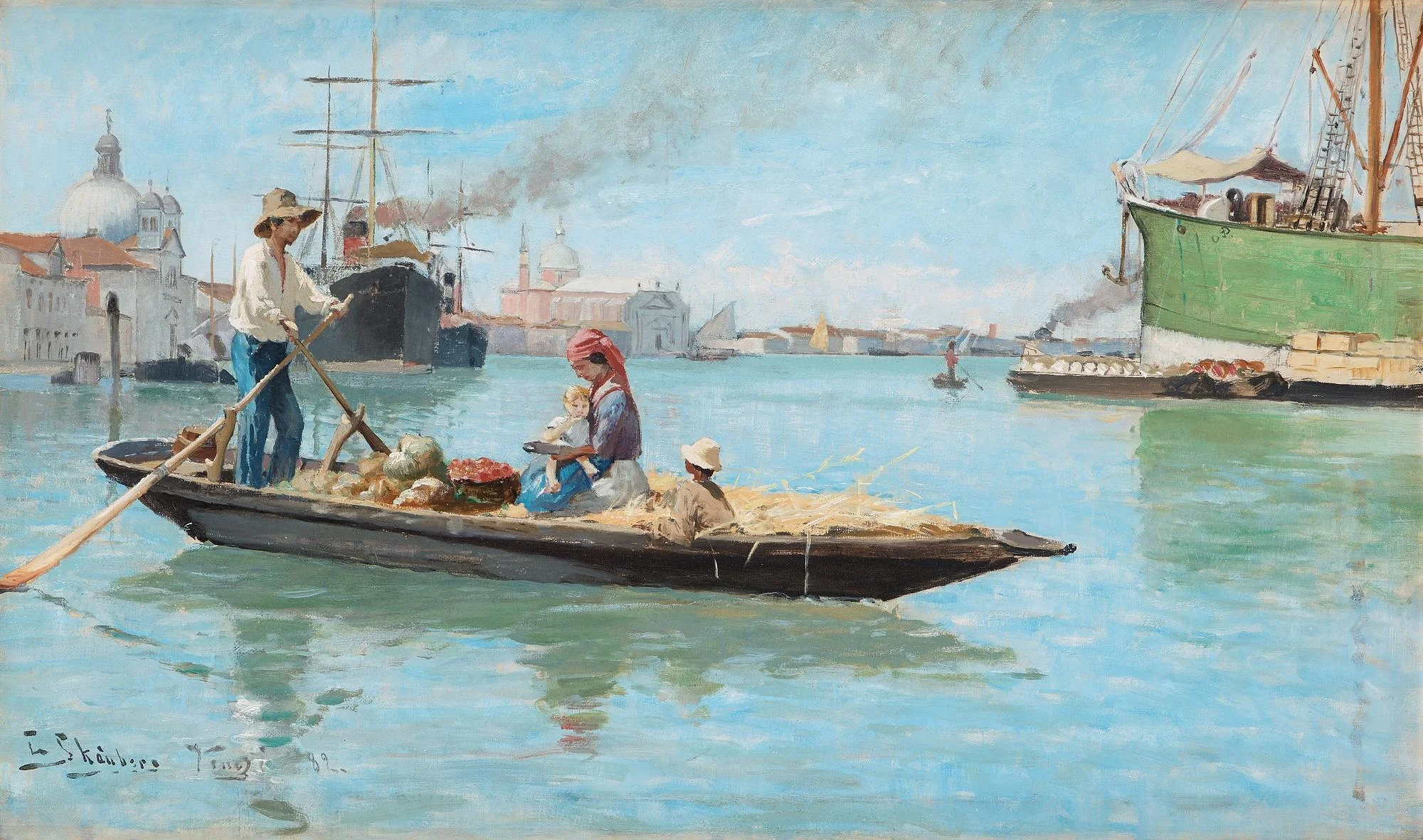 Carl Skånberg, "Veneziansk utsikt med Canal Grande". — Bukowskis