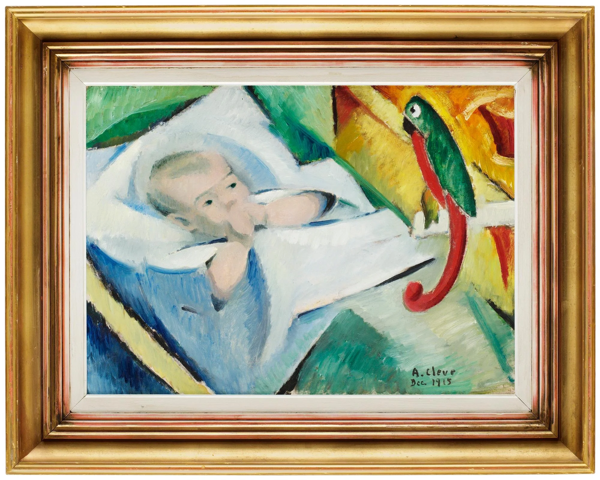 Agnes Cleve, Gosse med papegoj-mobil. — Bukowskis
