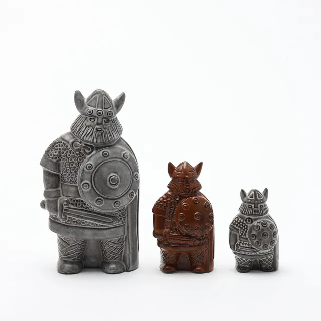 TAISTO KAASINEN. Figur 3 st, Upsala-Ekeby, Viking, 1960/70-tal.