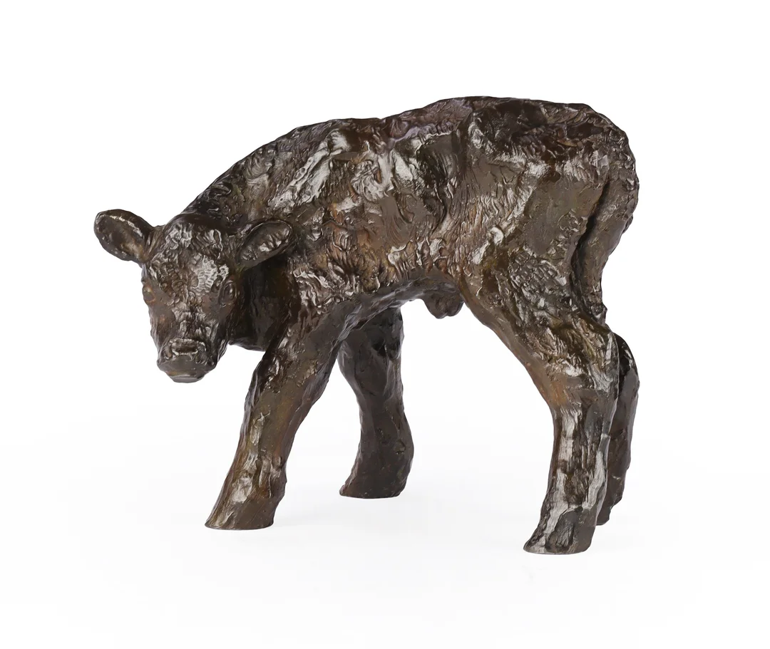 Gudrun Lauesen for Just Andersen. Calf, disco metal figure no. 2405 — Paintings and sculptures/Sculptures — Lauritz
