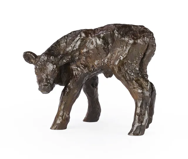 Gudrun Lauesen for Just Andersen. Calf, disco metal figure no. 2405