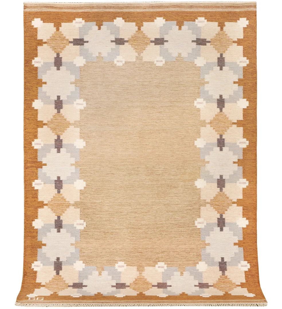 GITT GRÄNNSJÖ-CARLSSON. Matta, röllakan, 291x200 cm. — European Carpets & Textiles — Formstad Auktioner