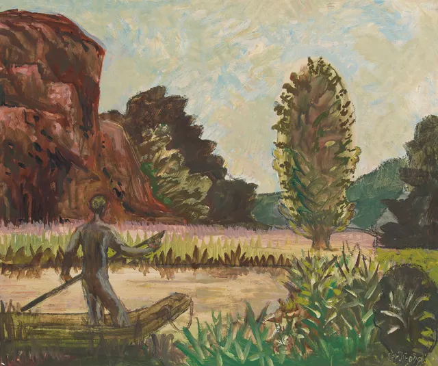 Krohg, Per — Landskap ved tjern - Hvaler
