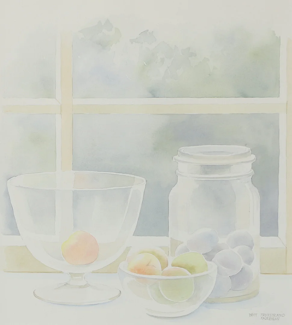 BRITT FRYKSTRAND FAJERSSON. Stilleben, akvarell, signerad. — Paintings — Helsingborgs Auktionskammare