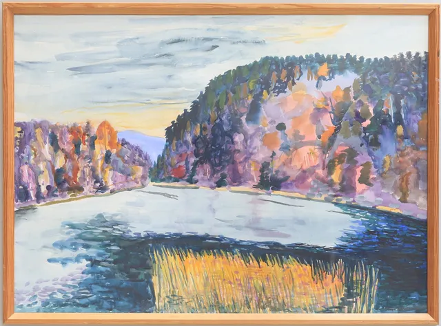 THAGE NORDHOLM. akvarell, "Från Nordingrå", signerad.