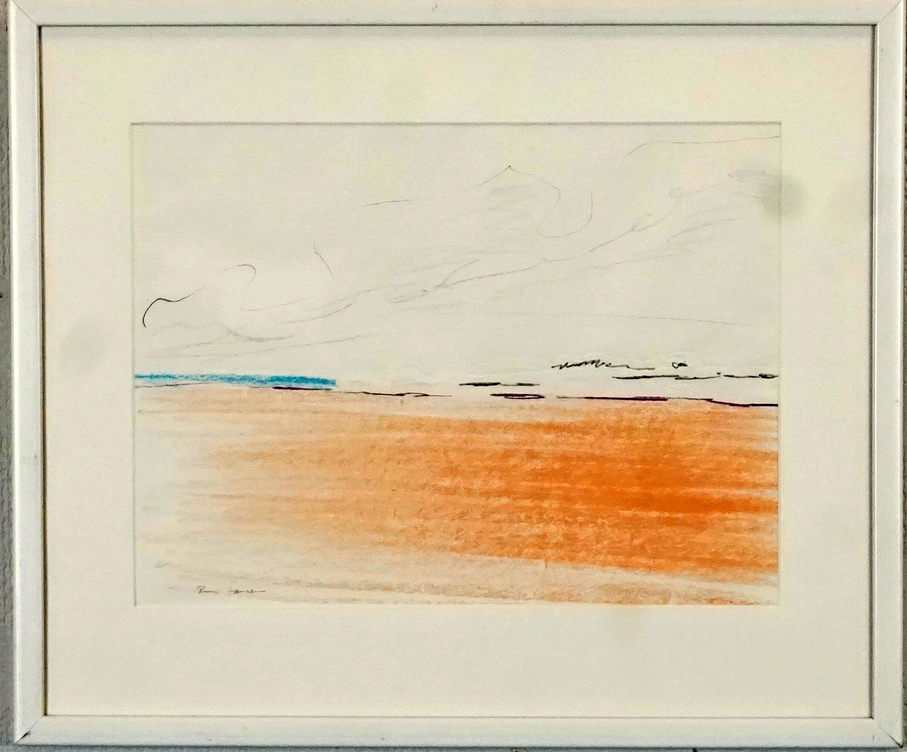 RUNE JANSSON. Blandteknik, "Rött hav", signerad. — Engravings & Prints — Roslagens Auktionsverk