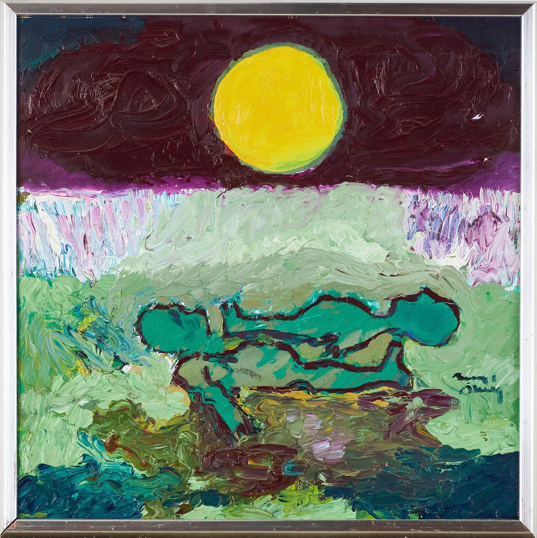 BENGT ÅBERG. Komposition, olja på duk, signerad Bengt Åberg. — Paintings — Stockholms Auktionsverk Magasin 5