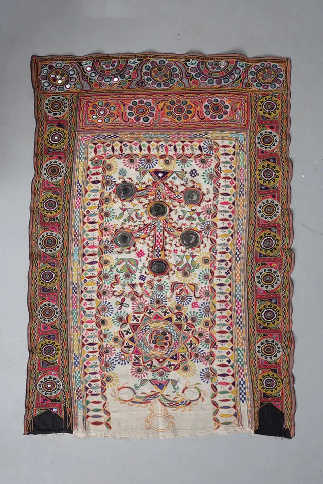 AN INDIAN TEXTILE PANEL.