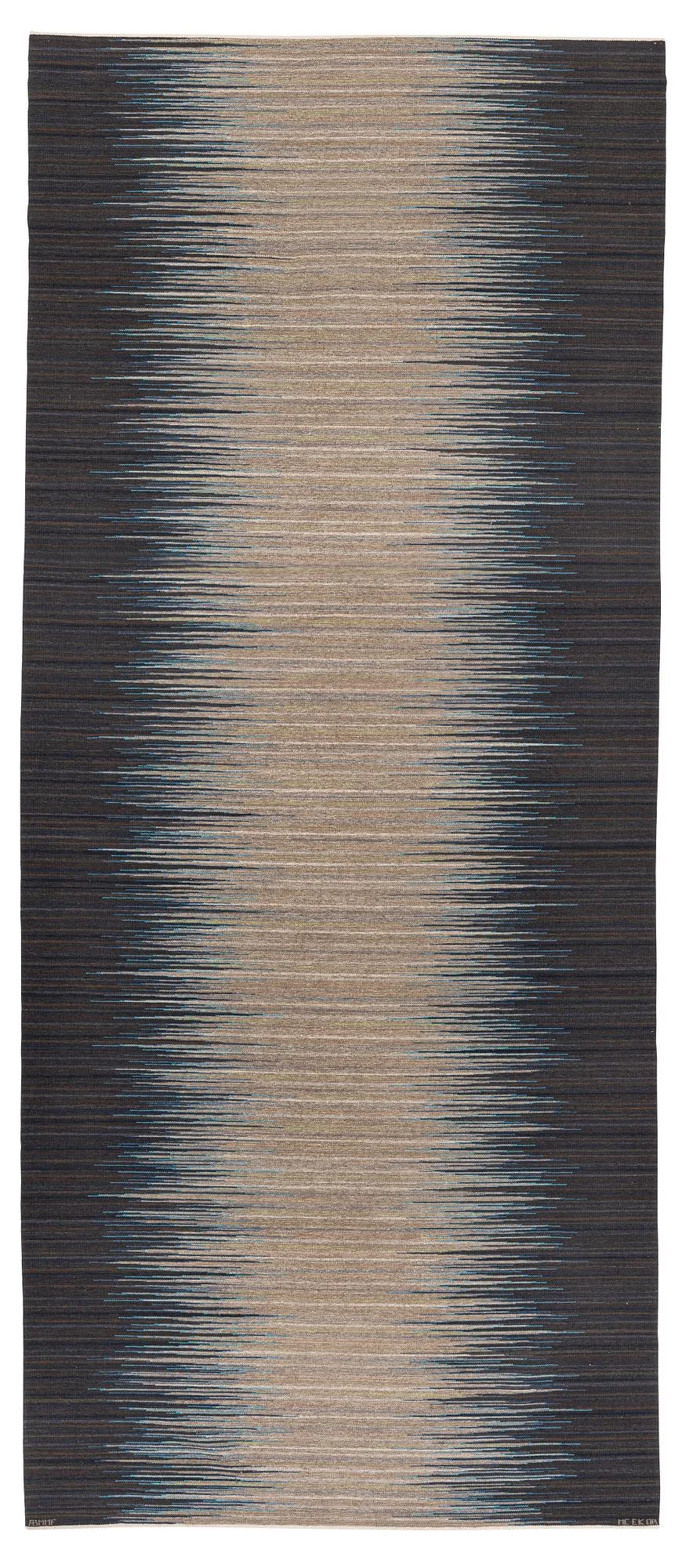 Claesson Koivisto Rune, matta, "Forell, vinterstorm", rölakan, ca 722 x 309 cm, signerad AB MMF MC EK OR. — Bukowskis