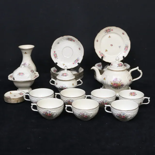 SERVISDELAR, 28 delar, porslin, "Sanssouci", Rosenthal, Tyskland.