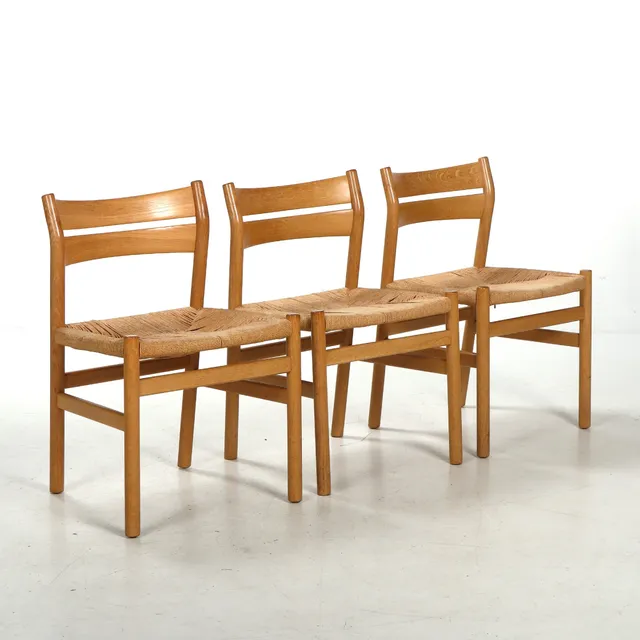 Børge Mogensen. Three oak chairs, model BM1. (3)