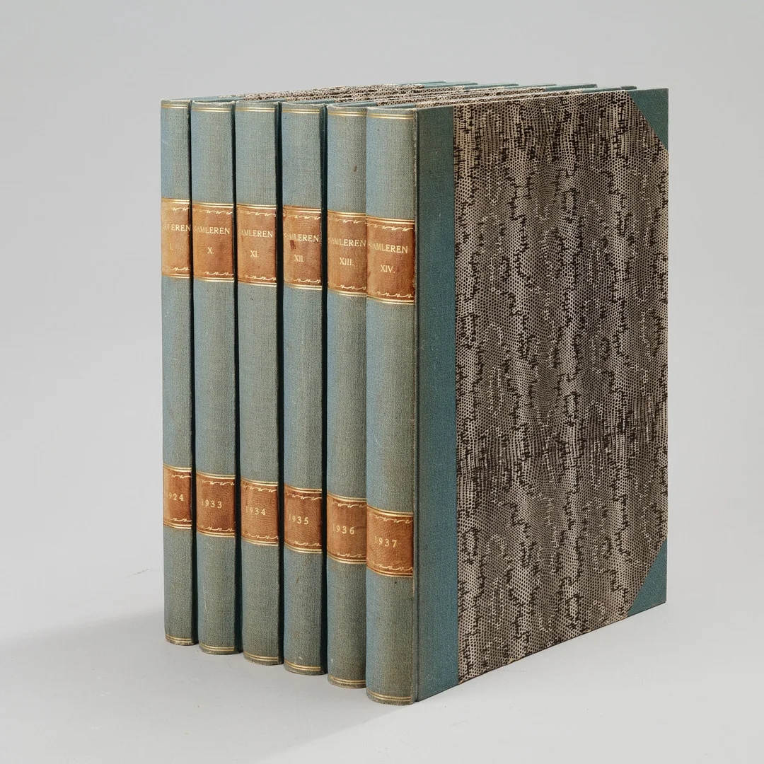 'Samleren', tidsskrift for kunst og kunstindustri, årgangene 1924, 1933, 34, 35, 36 og 37 (6). — Books — Palsgaard Kunstauktioner