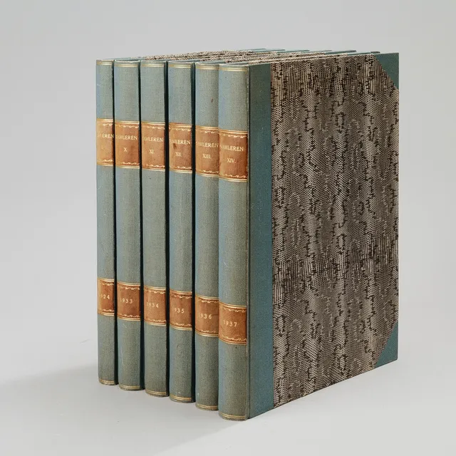 'Samleren', tidsskrift for kunst og kunstindustri, årgangene 1924, 1933, 34, 35, 36 og 37 (6).