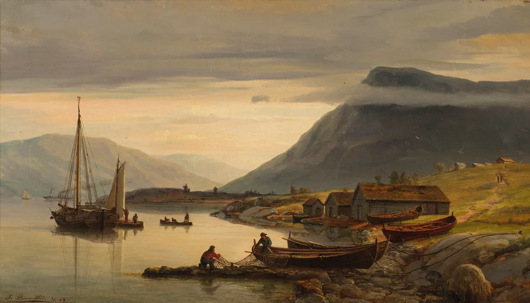 Bennetter, Johan Jakob — Kystmotiv, 1868 — Kunst/Maleri — Blomqvist