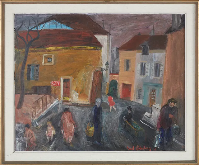 ERNST SÖDERBERG (1889-1967). "Torg i Sceaux", olja på duk, signerad och daterad 1929.