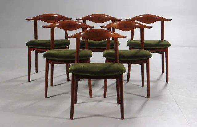 Danish cabinetmaker. A set of six Kohornstole from the 1960s (6)