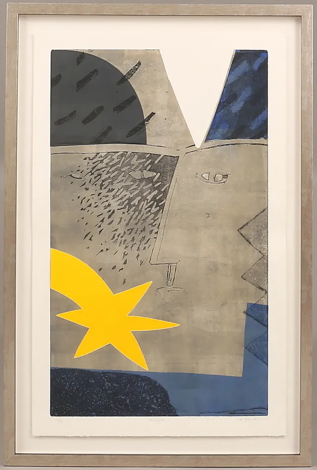 LARS RYLANDER. Färgetsning, "Nattstänk", signerad och numrerad 8/60.