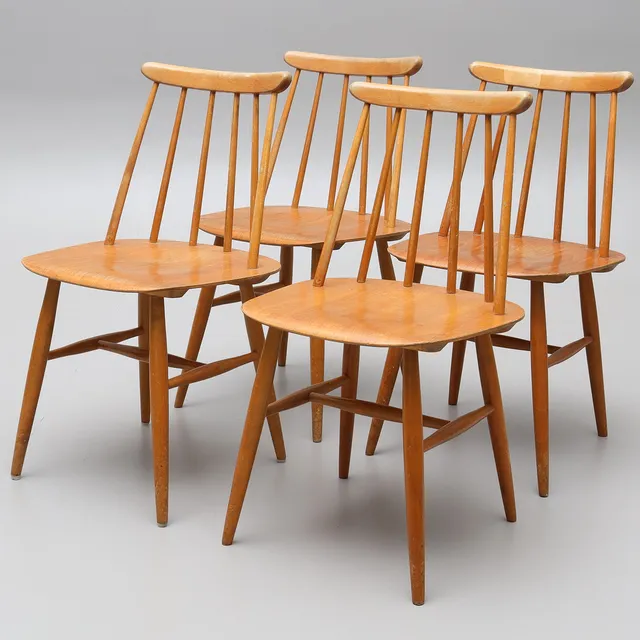 ILMARI TAPIOVAARA. Stolar 4 st, "Fanett", Edsbyverken, 1960.