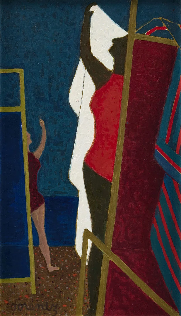 WALDEMAR LORENTZON (1899-1984). "Vitt badlakan". — Paintings — Stockholms Auktionsverk Magasin 5