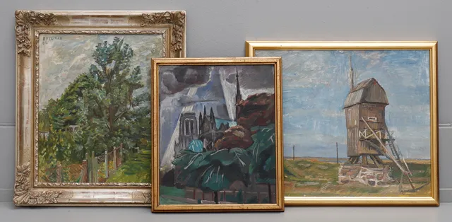 BERNHARD NEUMAN. MÅLNINGAR, 3 st.