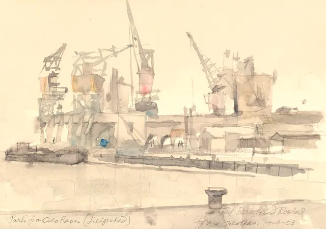 Aas, Nils — "Parti fra Oslo havn (Filipstad)" 1953