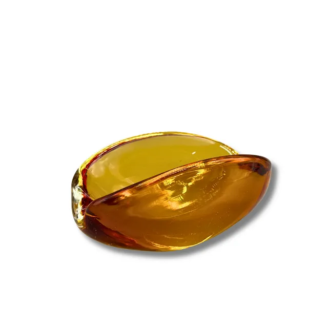 MURANO ASCHENBECHER ORANGE/GELB.