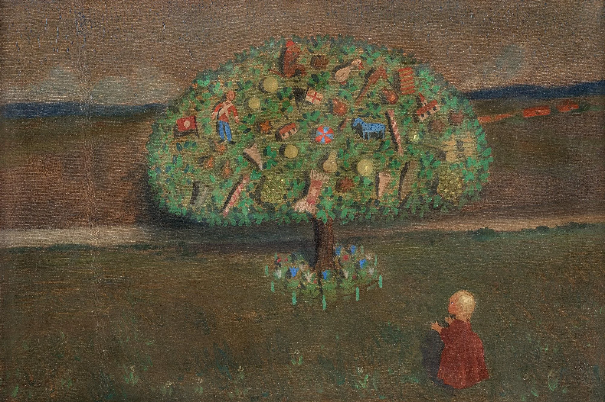 Ivar Arosenius, "Lillan under leksaksträdet"/"Saga". — Bukowskis