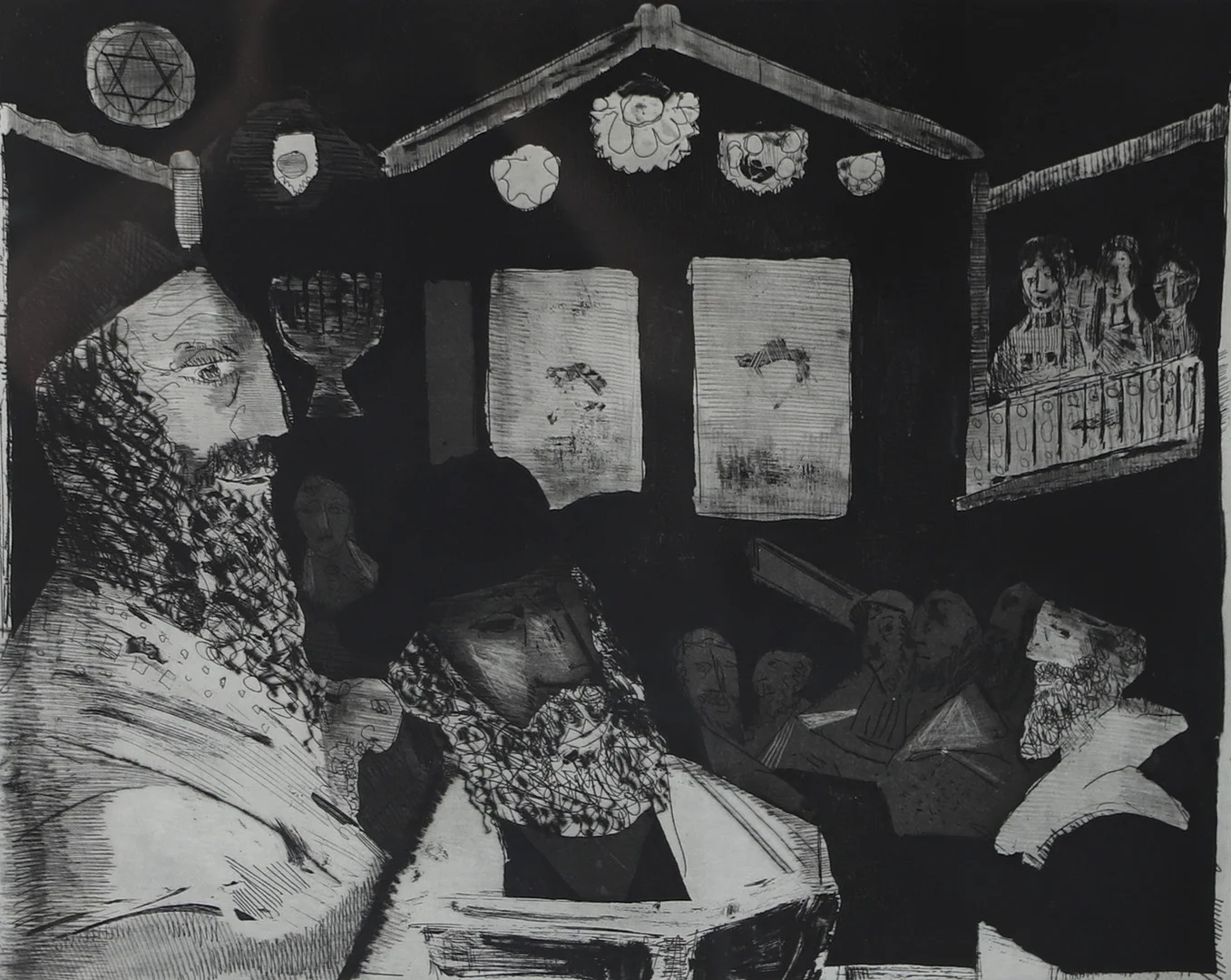 LENNART ROSENSOHN. Högläsning, etsning, signerad Rosensohn. — Engravings & Prints — Helsingborgs Auktionskammare