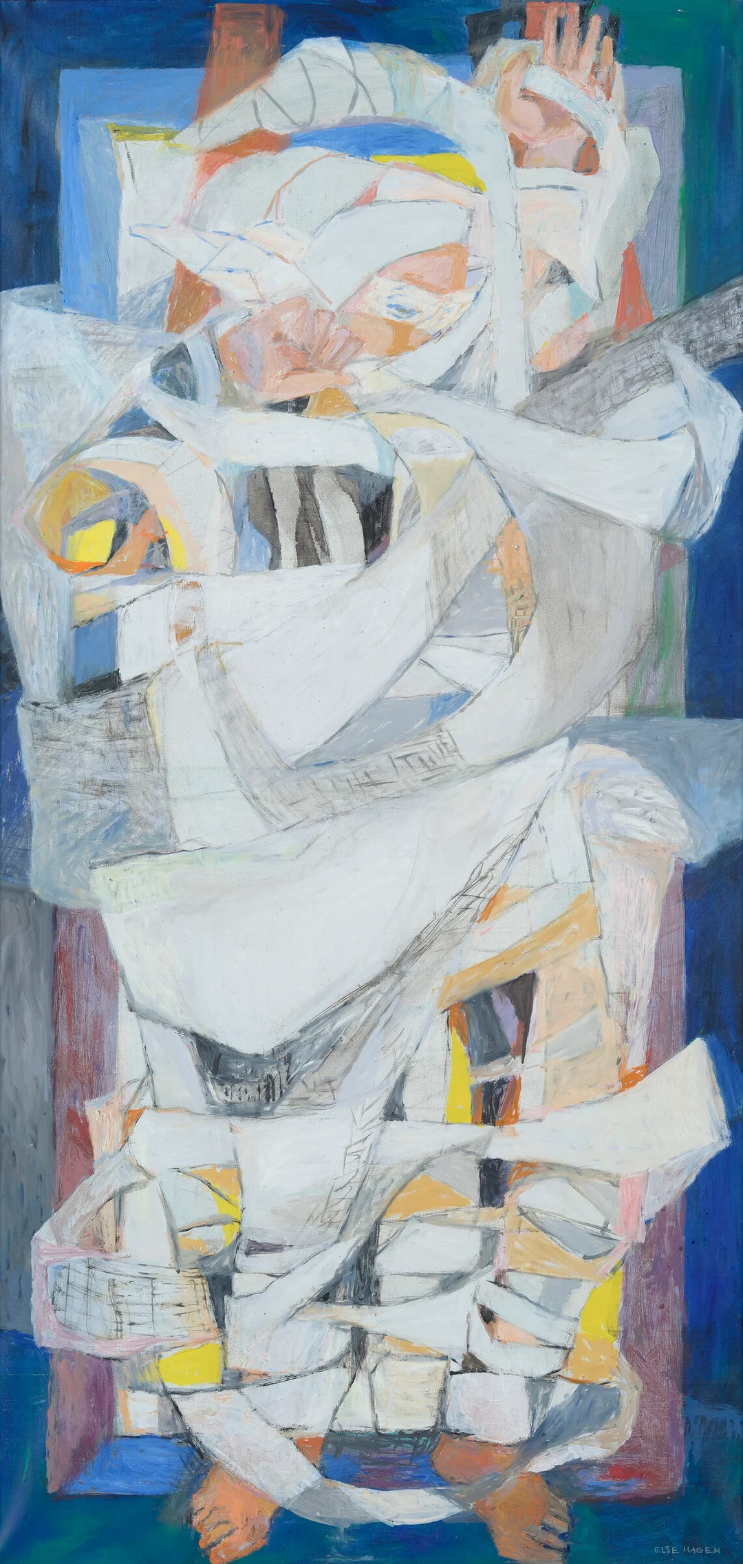 Hagen, Else — "Bundet" 1989 — Kunst/Maleri — Blomqvist