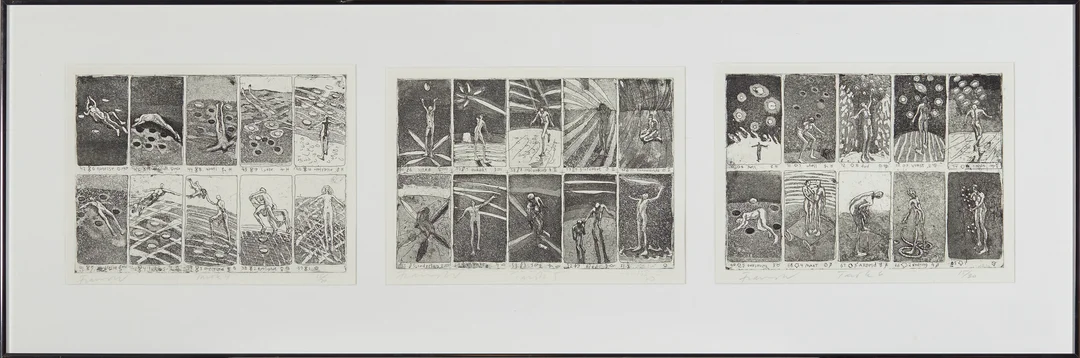 Widerberg, Frans — "Tarok" 4, 5 og 6, 1985 — Kunst/Grafikk — Blomqvist