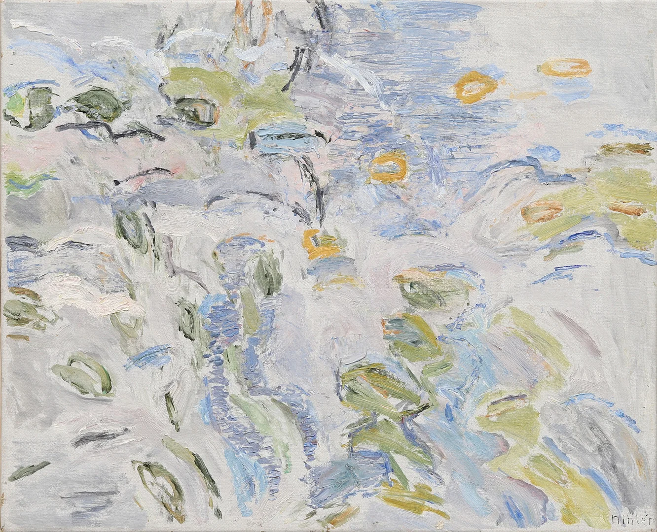 STAFFAN NIHLÉN. "Figur vid skogsbryn", olja på duk, signerad. — Paintings — Crafoord Auktioner Malmö