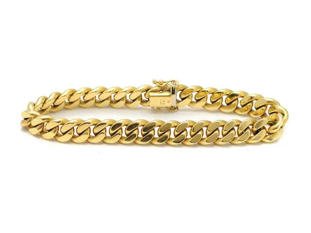 ARMBAND, 18K guld, pansarlänk, längd 19 cm, vikt 53,6 g.