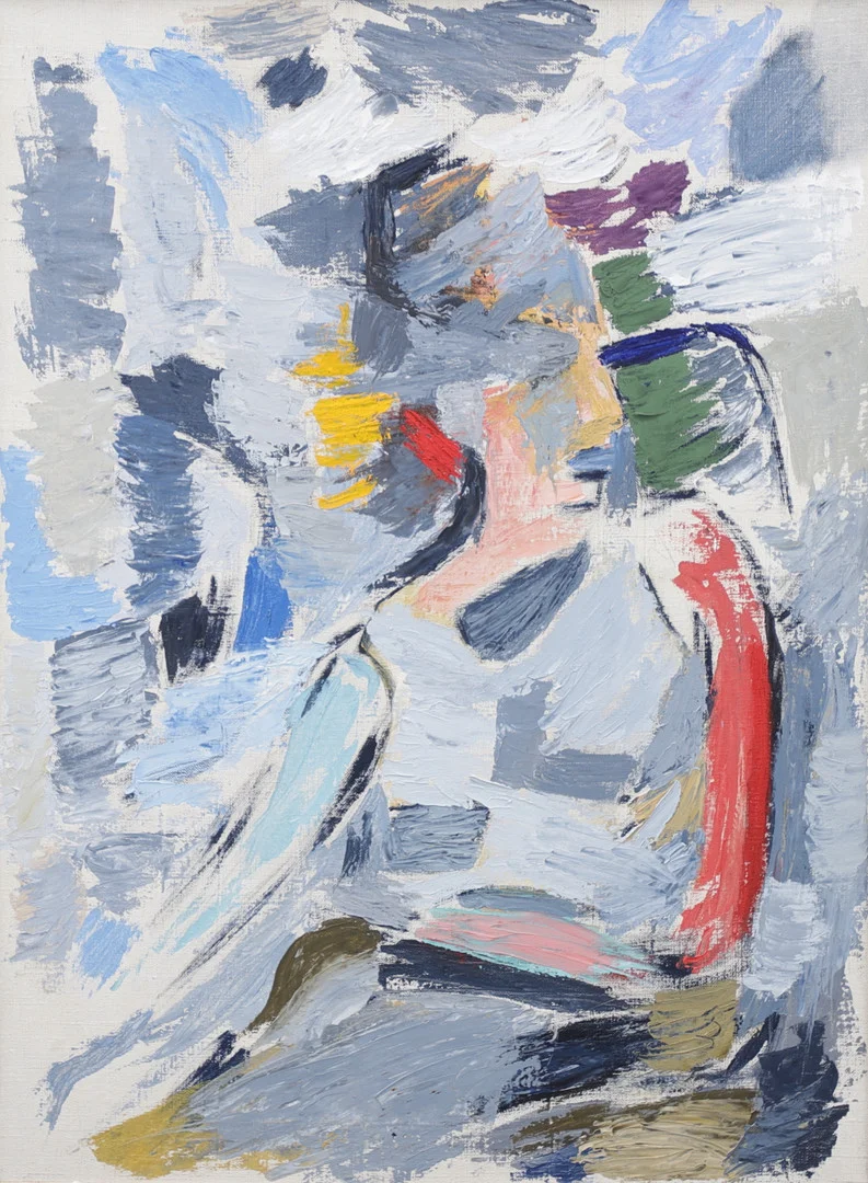 RUNE NILSSON. "Modellen", olja på duk, signerad a tergo. — Paintings — Växjö Auktionskammare