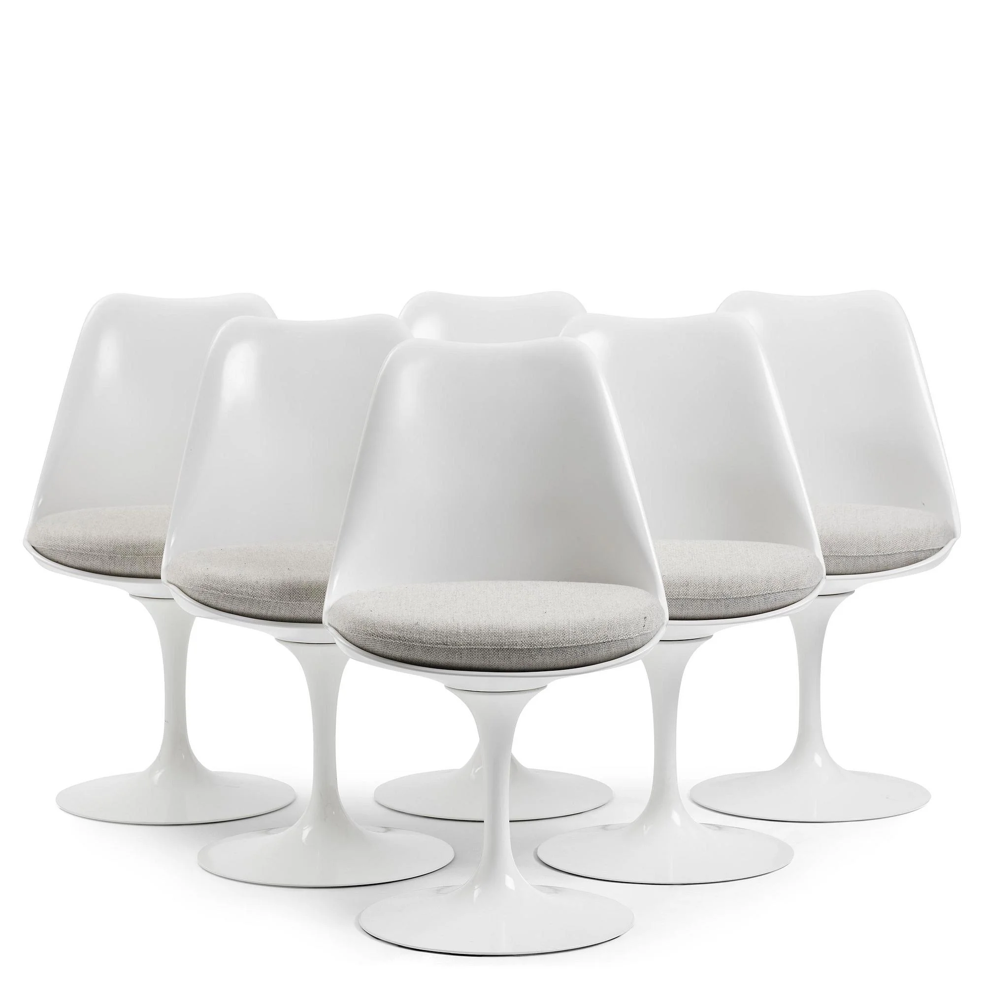 Eero Saarinen, stolar, sex stycken, "Tulip", Knoll Studio, 2010. — Bukowskis