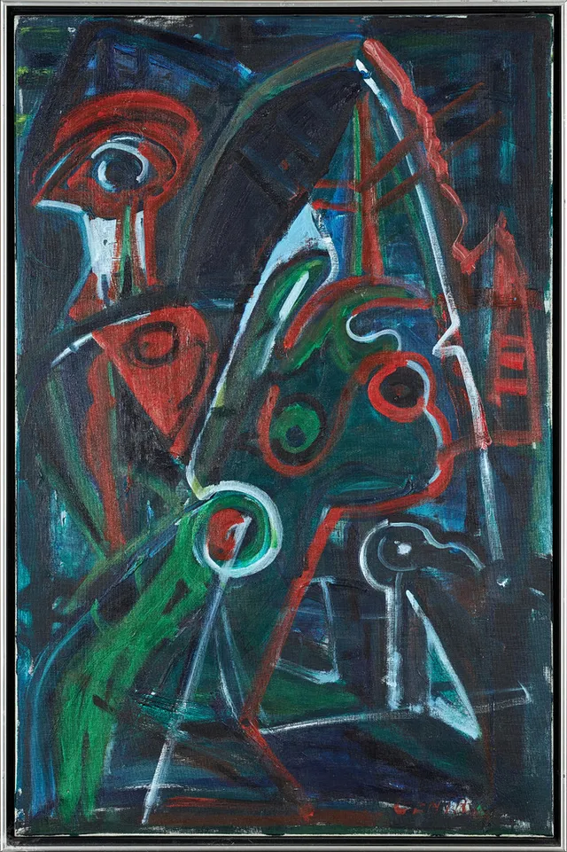 HERBERT GENTRY (USA/Sverige, Pittsburgh 1919-2003 Stockholm), "SEPARATION", signerad och daterad GENTRY 1969-70, olja på duk.