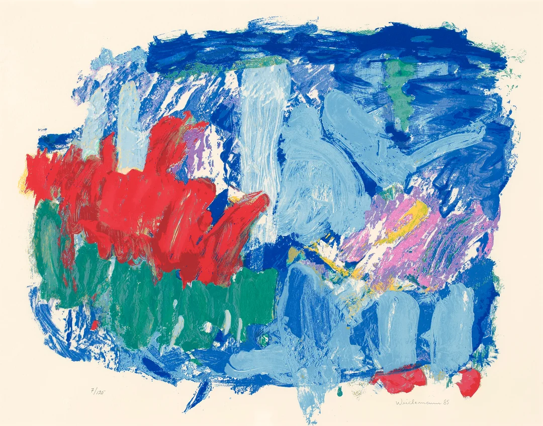 Weidemann, Jakob — Komposisjon, 1985 — Kunst/Grafikk — Blomqvist