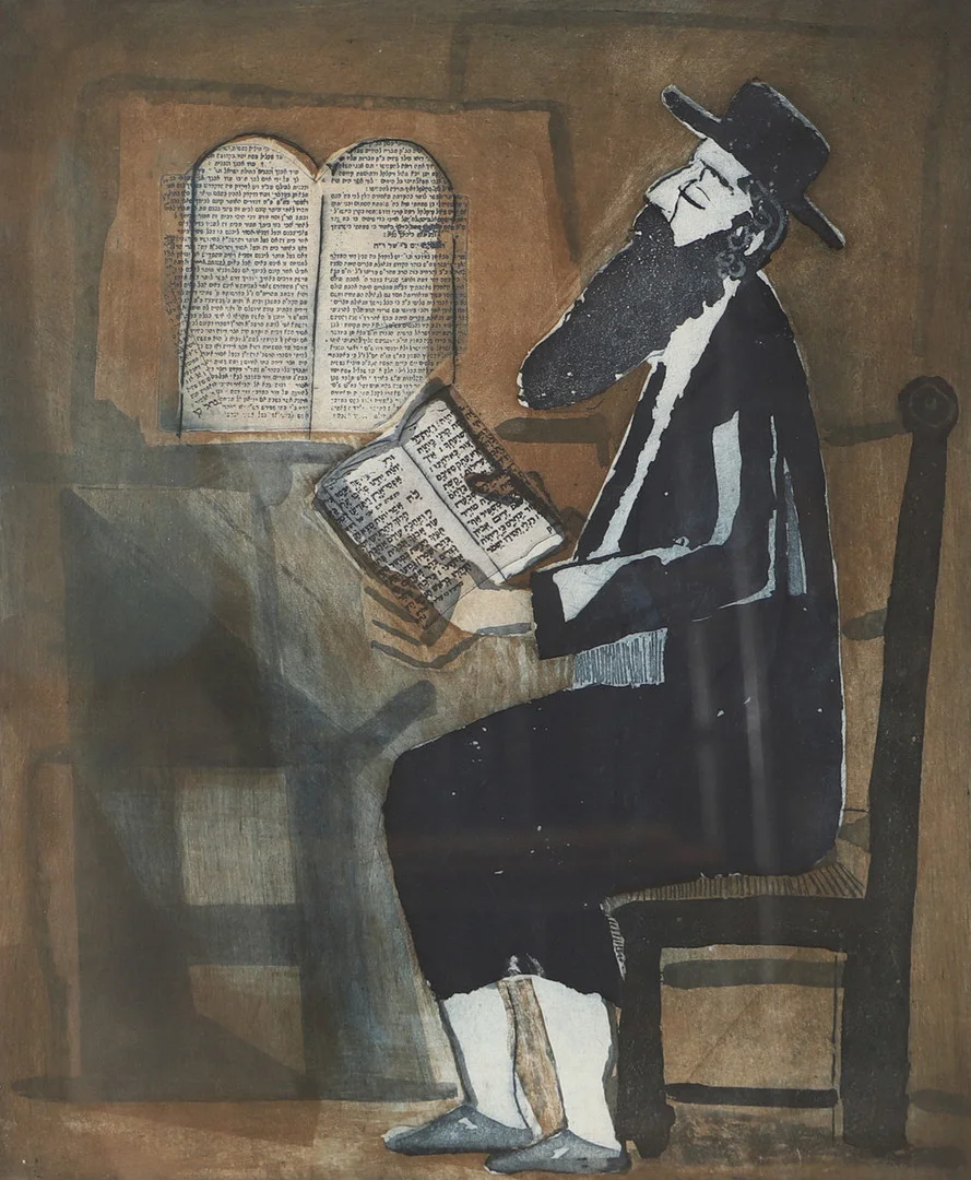 LENNART ROSENSOHN. Läsande man, etsning, signerad Rosensohn. — Engravings & Prints — Helsingborgs Auktionskammare
