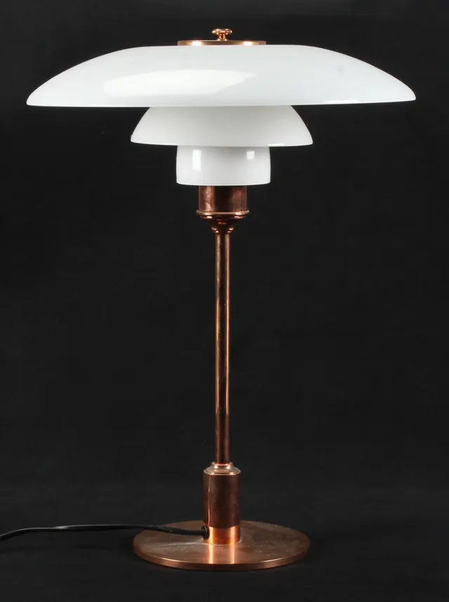 Poul Henningsen for Louis Poulsen. PH 3½-2½, table lamp in copper, anniversary edition.