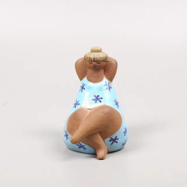LISA LARSON. Figurin, stengods, "Emma", ur serien ABC-Flickorna, Gustavsberg.