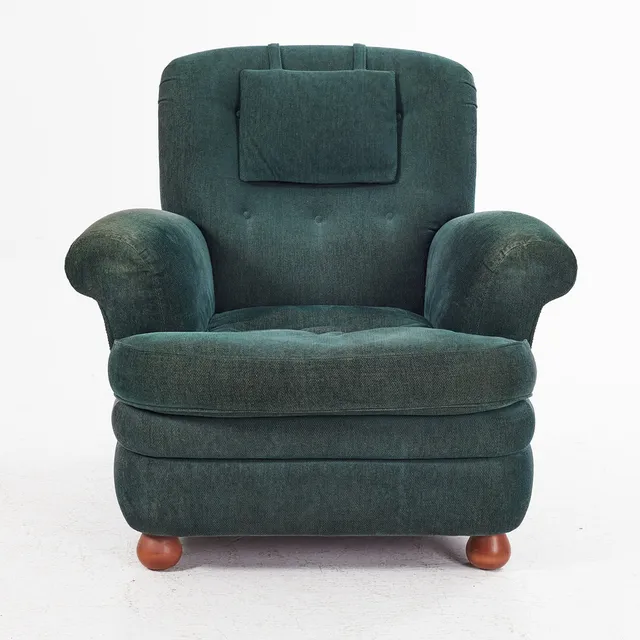 JOSEF FRANK. Fåtölj, modell 336, Svenskt Tenn, etikettmärkt.