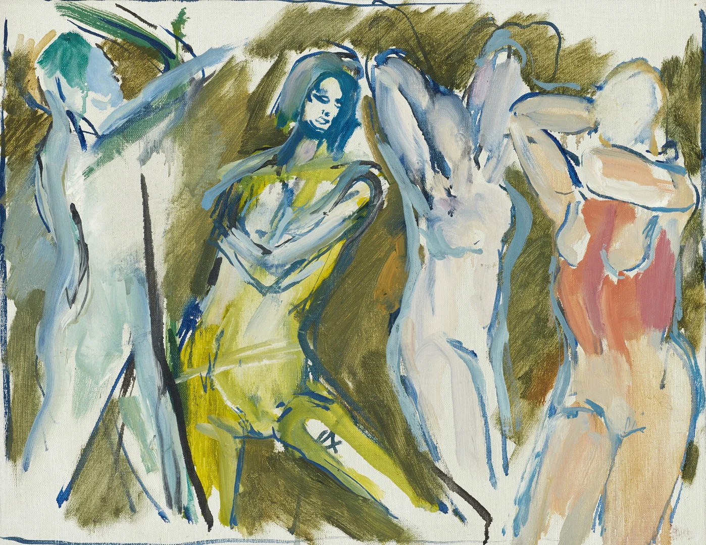 LEOPOLD FARE (1926–1996). Flickor efter badet, signerad och daterad -67, olja på duk. — Paintings — Crafoord Auktioner Stockholm