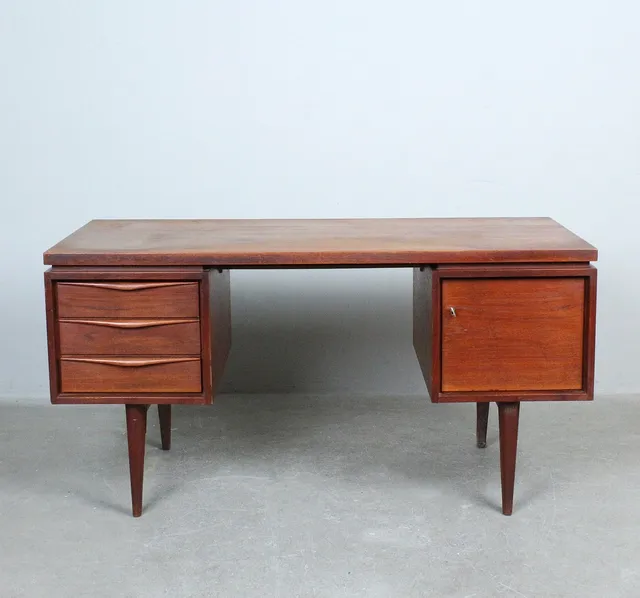 Mid-Century Schreibtisch, Teak, Dänemark, 1960er Jahre.