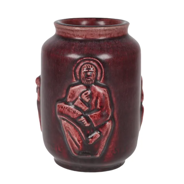 Jais Nielsen for Royal Copenhagen. Stoneware vase with oxblood glaze, no. 20638