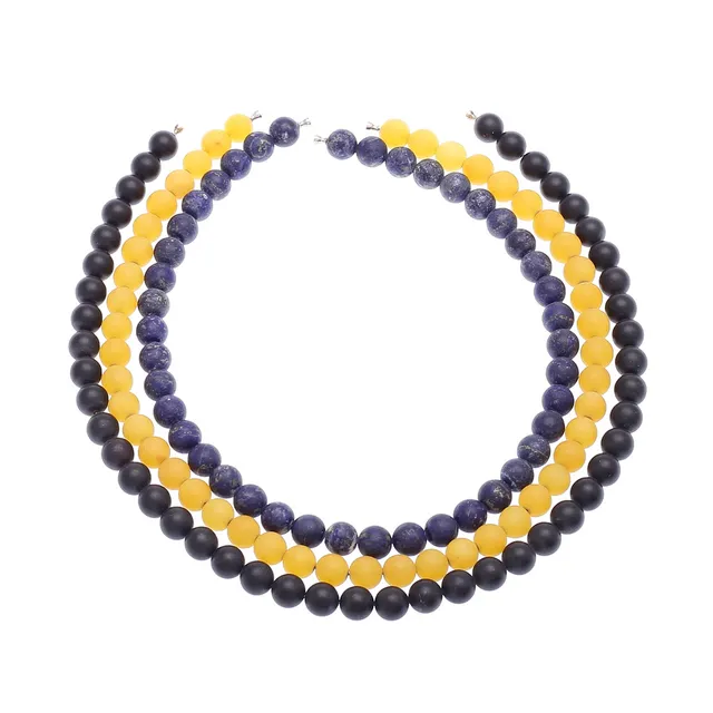 OLE LYNGGAARD. Collier, 3 st, sten bl a onyx.