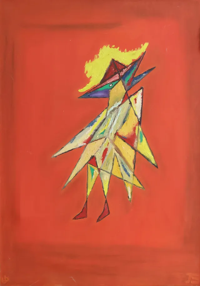 PAUL KLEE (F. 1879, D. 1940). EFTER. "Der Admiralsvogel", olie på lærred. Signeret og dateret, "JS 66".