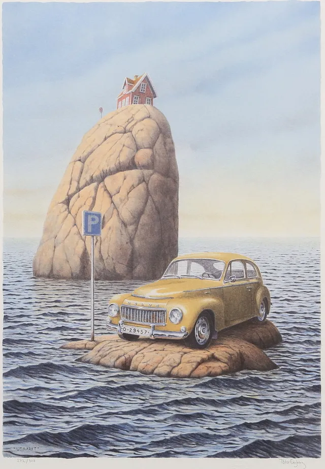 PETER ENGBERG. "Utmärkt". Färglitografi, signerad och numrerad 272/300.