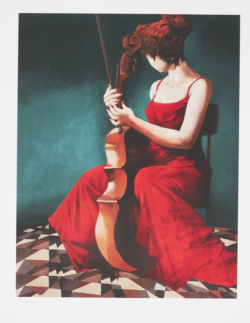 OLGA SEMENOVA. "Concerto", pigment print, signerad samt numrerad 81/90. — Engravings & Prints — Stockholms Auktionsverk Sickla