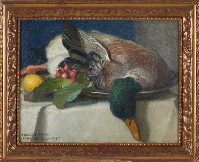 NILS ASPLUND. "Stora Skuggan", olja på pannå, signerad och daterad 1915.