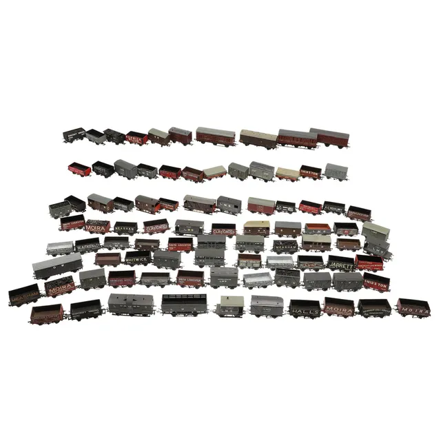 COLLECTION OF KIT BUILT WAGONS & VANS - OO GAUGE.